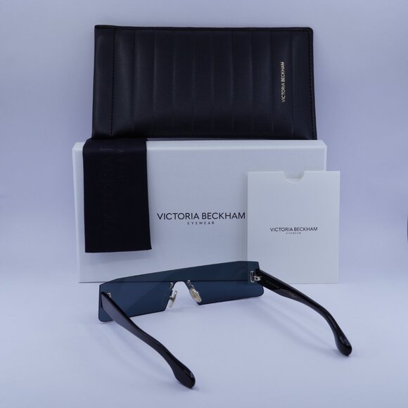 Victoria Beckham VB241S 001 Rectangle Sunglasses – Black/Grey Mirror - Picture 6 of 10